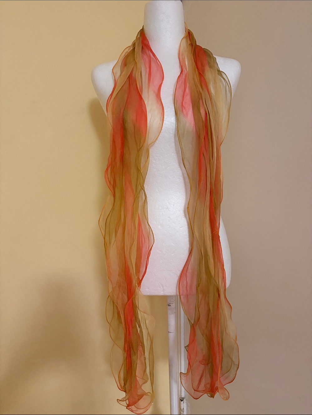 Vintage Chiffon Scarf 78”